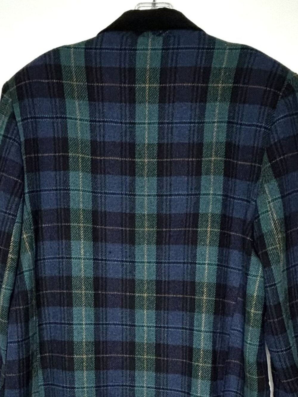 Vintage Dumas Women’s Blazer XL Blue and Green Plaid Wool-Touch Made in USA - Picture 5 of 10